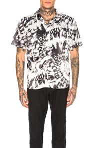 Sss World Corp Hawaiian Shirt In Black,tie Dye,white