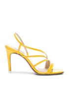Attico Patent Leather Baby Sandals In Yellow