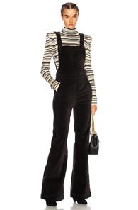 Frame Denim Velveteen Jumpsuit In Black