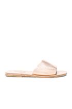 Ancient Greek Sandals Grained Metallic Leather Taygete Sandals In Pink,metallics