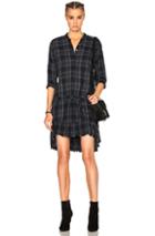 Nsf Sasia Dress In Blue,checkered & Plaid