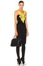 Givenchy Lace Trim Slip Dress In Black,yellow