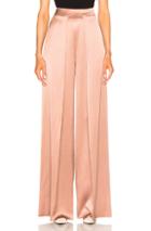 Cushnie Et Ochs High Waisted Wide Leg Double Charmeuse Pant In Pink