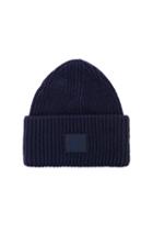 Acne Studios Pansy Face Beanie In Blue