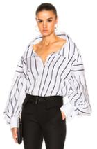 Monse Striped Cotton Top In Stripes