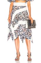 3.1 Phillip Lim Layered Painted Dot Skirt In Abstract,blue,white
