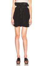 Tome Taffeta Matelasse Oversized Paper Bag Shorts In Black