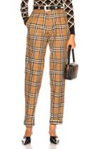 Burberry Tavistock Slacks In Plaid,neutral