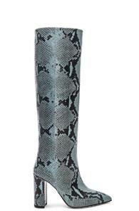 Paris Texas Knee High Boot In Animal Print,blue