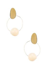 Modern Weaving Orb Hoops In Neutral