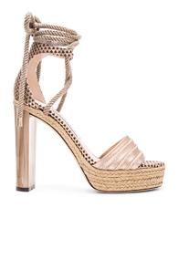 Jimmy Choo Mayje Leather Heels In Neutrals,metallics