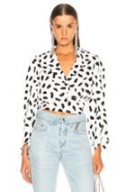 Off-white Puffy Sleeve Top In White,abstract
