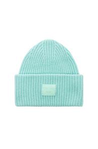 Acne Studios Pansy Face Beanie In Green