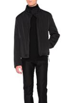 Maison Margiela Matte Polyester 3 Layer Jacket In Black