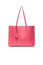 Saint Laurent Large Shiny Trim Shopping Bag In Pink