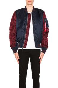 Alpha Industries Ma 1 Varsity In Blue,red