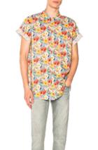R13 Skater Shirt In Blue,floral,yellow,white