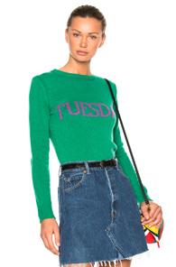 Alberta Ferretti Tuesday Crewneck Sweater In Green