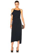 Calvin Klein Collection Jazz Stretch Matte Cady Dress In Blue