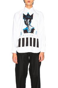 Comme Des Garcons Shirt Basquiat Shirt In White