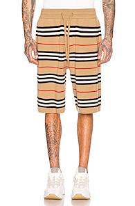 Burberry Icon Stripe Bermuda Shorts In Neutral,stripes