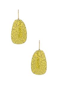 Isabel Marant Square Earrings In Yellow,metallics