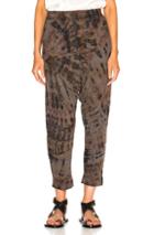 Raquel Allegra Drop Crotch Pant In Brown,ombre & Tie Dye