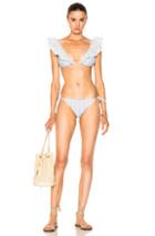 Zimmermann Meridian Stripe Tri Bikini Set In Blue,neutrals,stripes