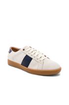 Saint Laurent Sl/01 Low Top Sneakers In White,blue