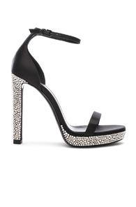Saint Laurent Hall Embellished Ankle High Heels In Black
