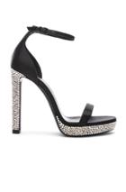 Saint Laurent Hall Embellished Ankle High Heels In Black