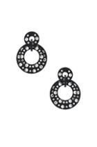 Lele Sadoughi Starlight Crystal Hoop Earrings In Black