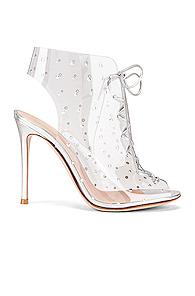 Gianvito Rossi Plexi Nappa Silk Heels In White
