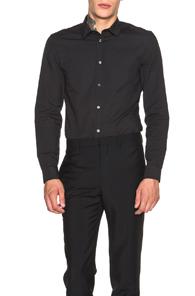 Maison Margiela Slim Fit Garment Dyed Shirt In Black