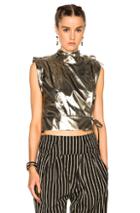 Isabel Marant Natalia Metallic Top In Metallics