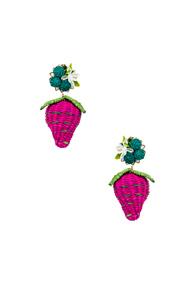 Mercedes Salazar Strawberry Tropics Earrings In Pink