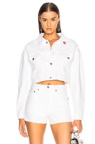Solid & Striped X Re/done Hollywood Cropped Jacket In White