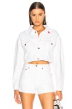 Solid & Striped X Re/done Hollywood Cropped Jacket In White