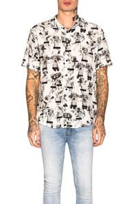 Ksubi Naughty Boys Print Shirt In Abstract,white