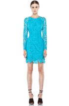 Zimmermann Flip Side Twisted Lace Dress In Blue