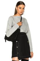 Proenza Schouler Double Face Cashmere Boatneck Sweater In Gray