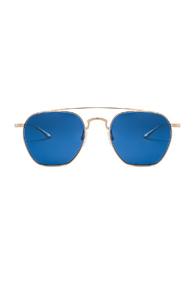 Barton Perreira Doyen Sunglasses In Blue,metallic