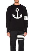 Thom Browne Anchor Icon Pullover In Blue