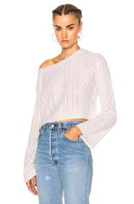 Theperfext Ella Cable Top In White