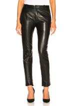 Nili Lotan Leather East Hampton Pant In Black