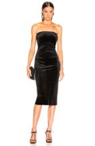 Norma Kamali For Fwrd Strapless Velvet Dress In Black
