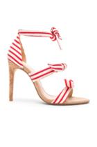 Alexandre Birman Lolita 100 Canvas Sandals In Red,stripes