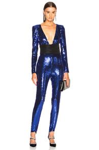 Dundas Cummerbund Jumpsuit In Blue