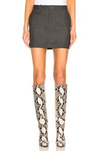 R13 Mini Skirt In Gray