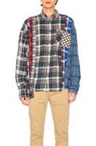 Needles Wide 7 Cut Flannel In Blue,plaid